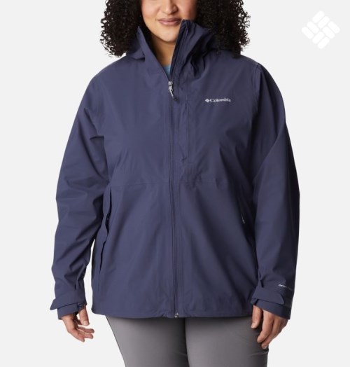 Jachete Shell Columbia Omni-Tech Ampli-Dry Dama Bleumarin | Plus Size VM09S71ZM